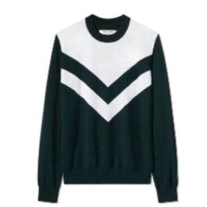 Tory Sport Performance Merino Chevron Sweater Top